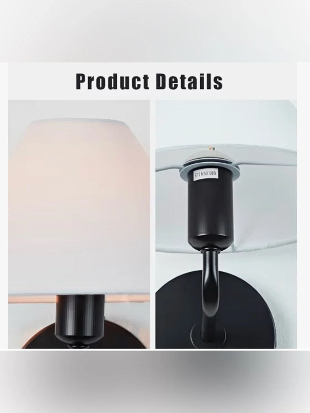 Modern Linen Indoor Light Fixtures With Shade Sconce, Elegant Linen Glow Sconce